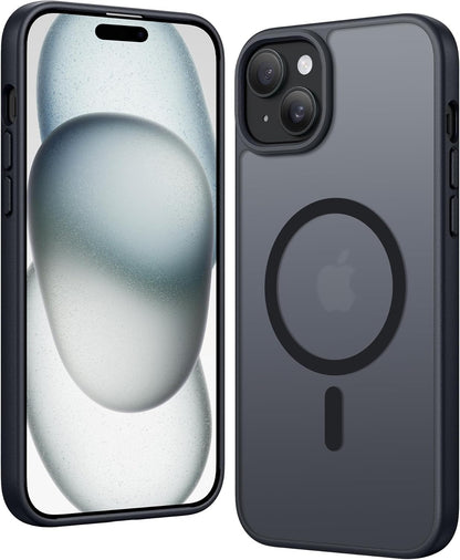 FNTCASE IPhone 16 Case Clear Magnetic MagSafe Screen Protector Drop Proof Rugged