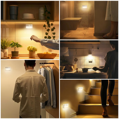8 Pack Motion Sensor Stair Lights Battery Operated Indoor