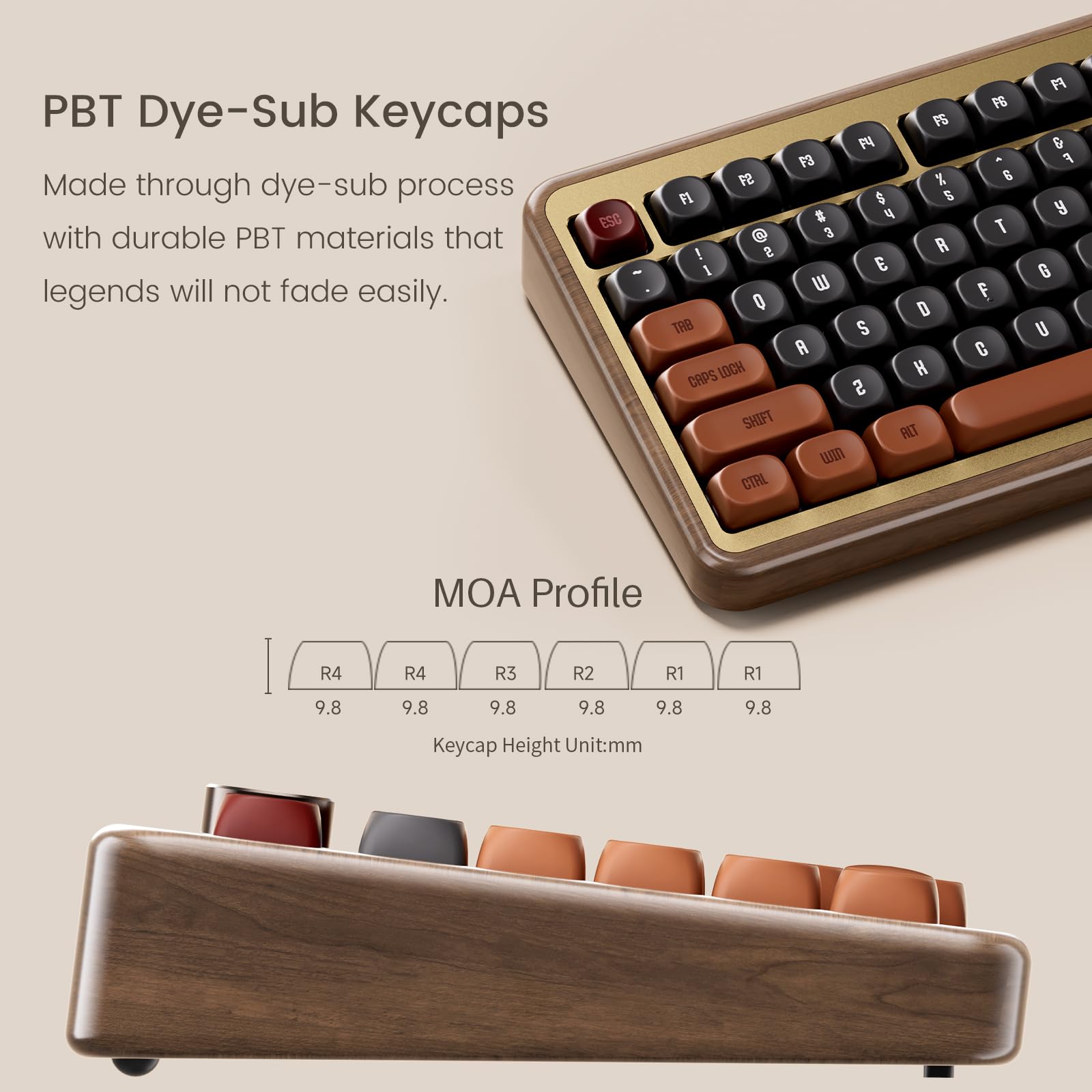 Akko MU02 Mechanical Keyboard with Walnut Case and RGB