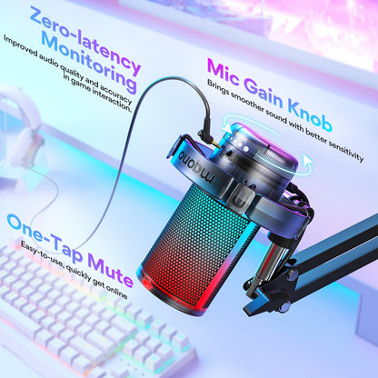 Maono Gaming USB Microphone DGM20S With Noise Cancellation