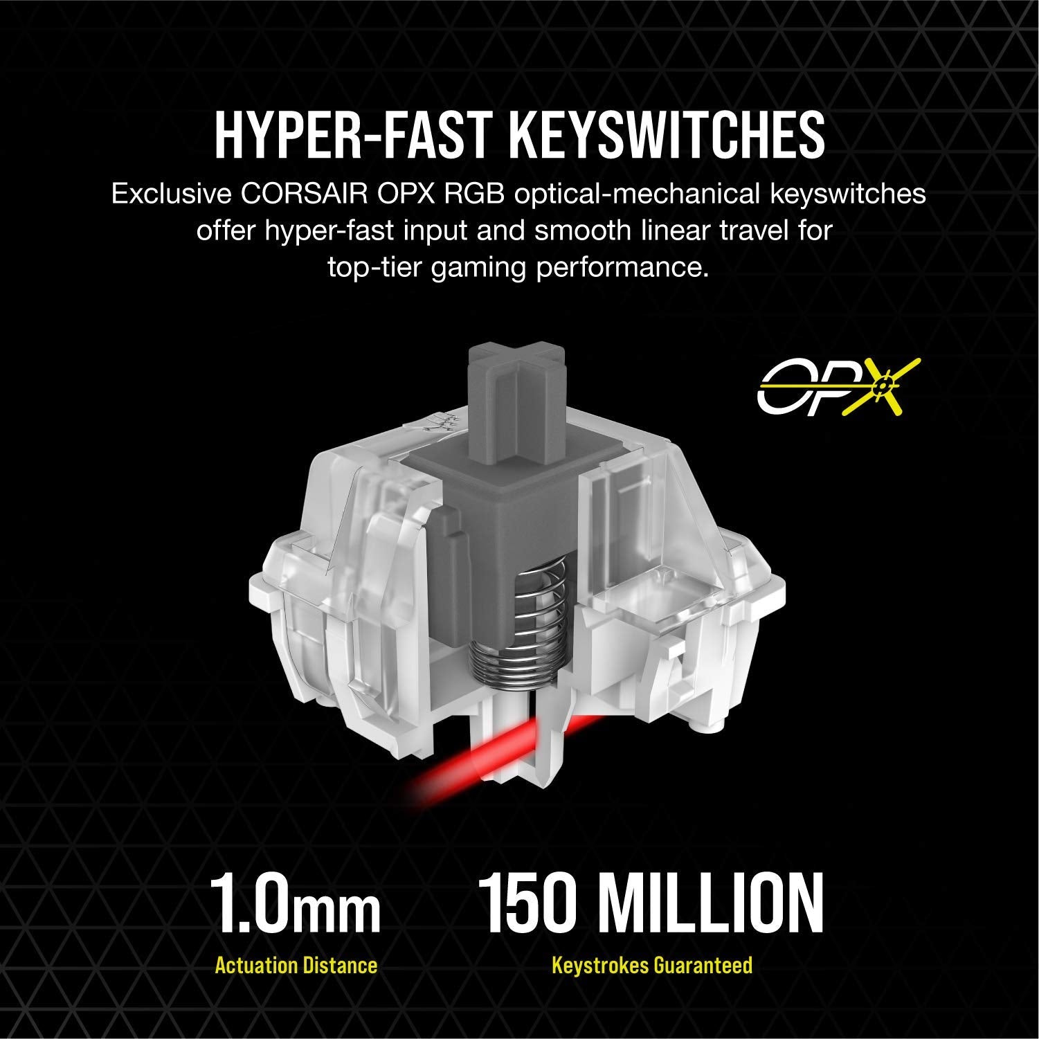 Corsair K100 RGB Gaming Keyboard with Hyper-Processing Technology
