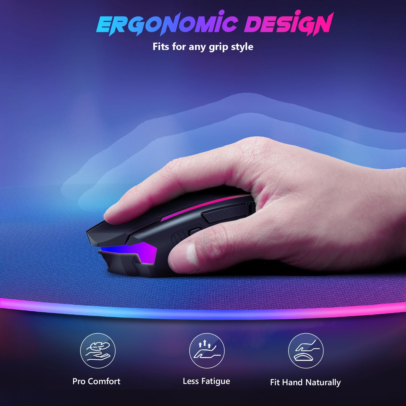 Redragon Wireless Gaming Mouse with 8000 DPI Performance
