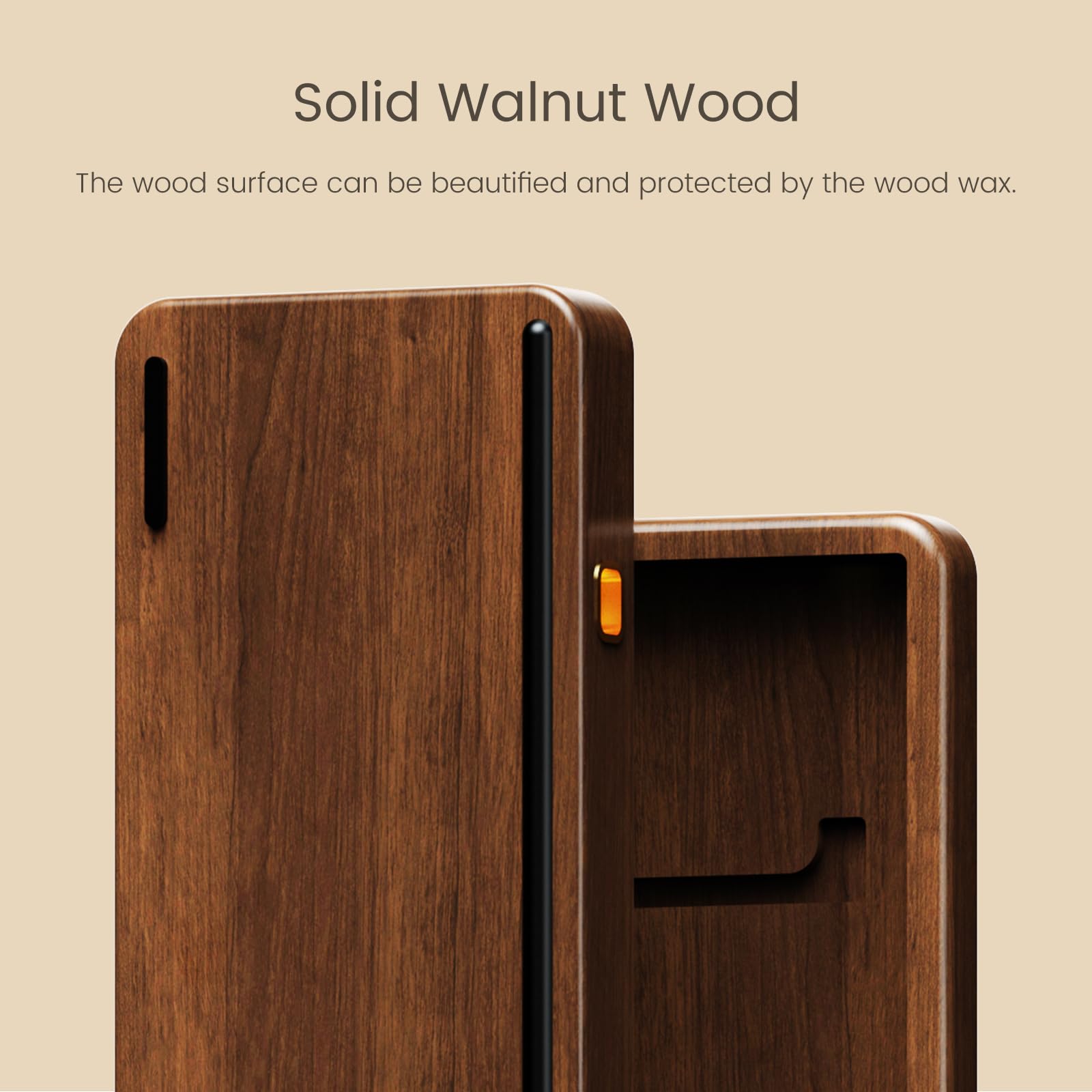 Akko Mechanical Gaming Keyboard With Walnut Case