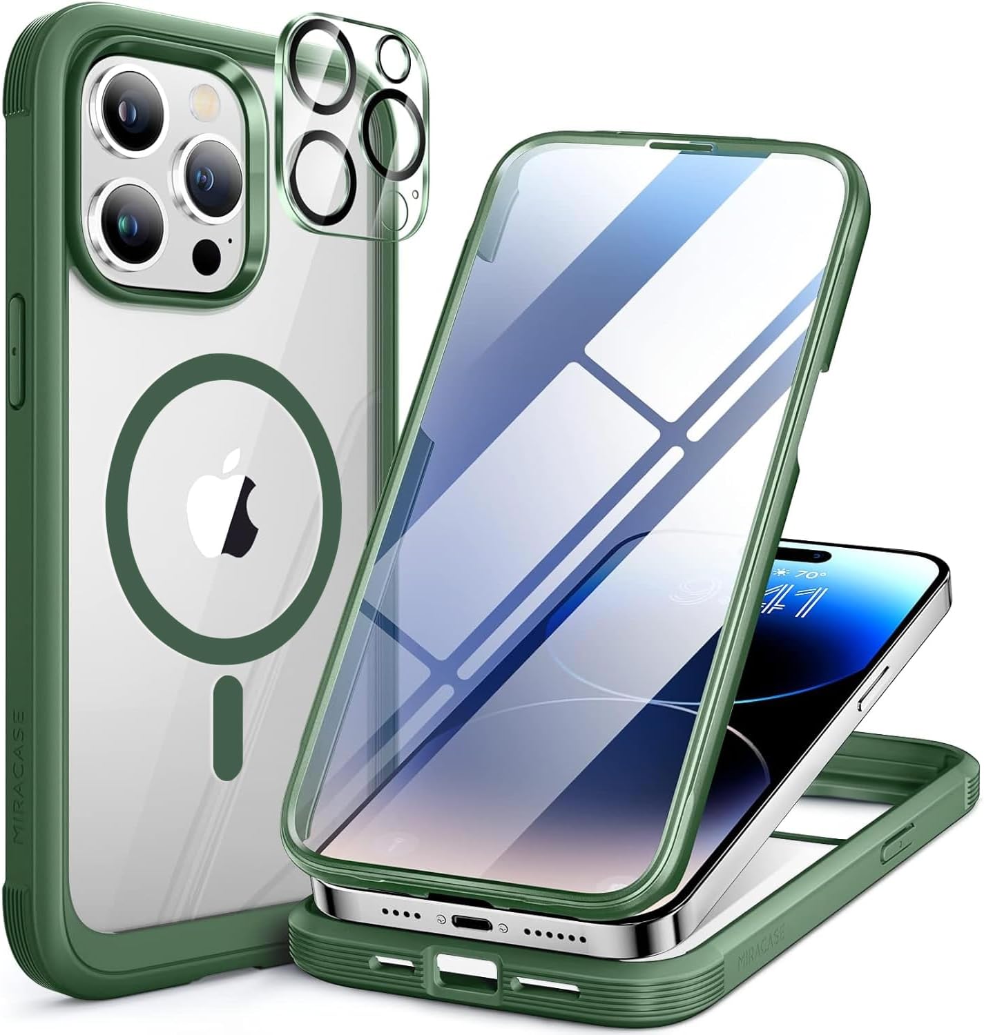 Miracase Glass Series iPhone 11 Rugged Case 6.1 9H Purple