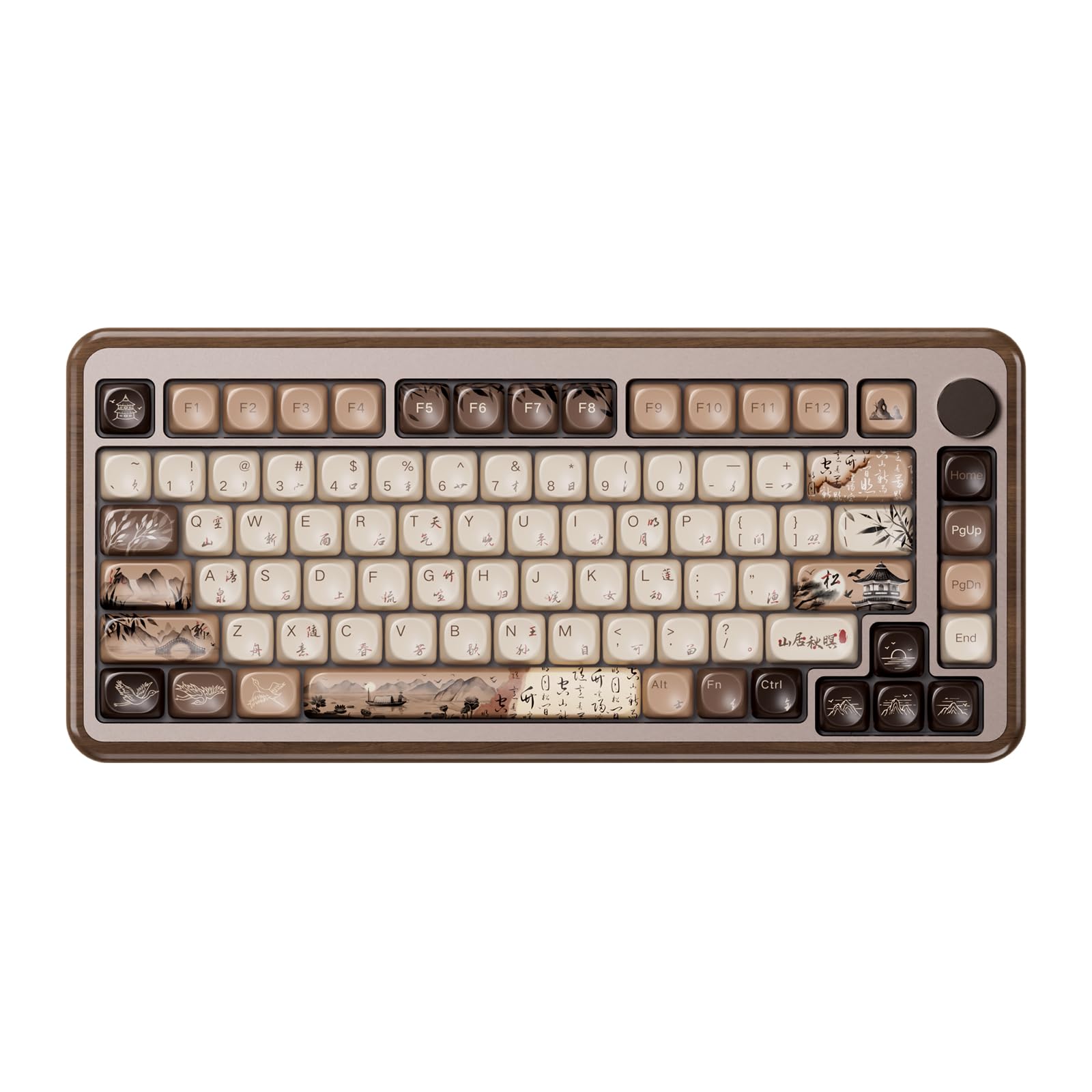 Akko MU02 Mechanical Keyboard with Walnut Case and RGB