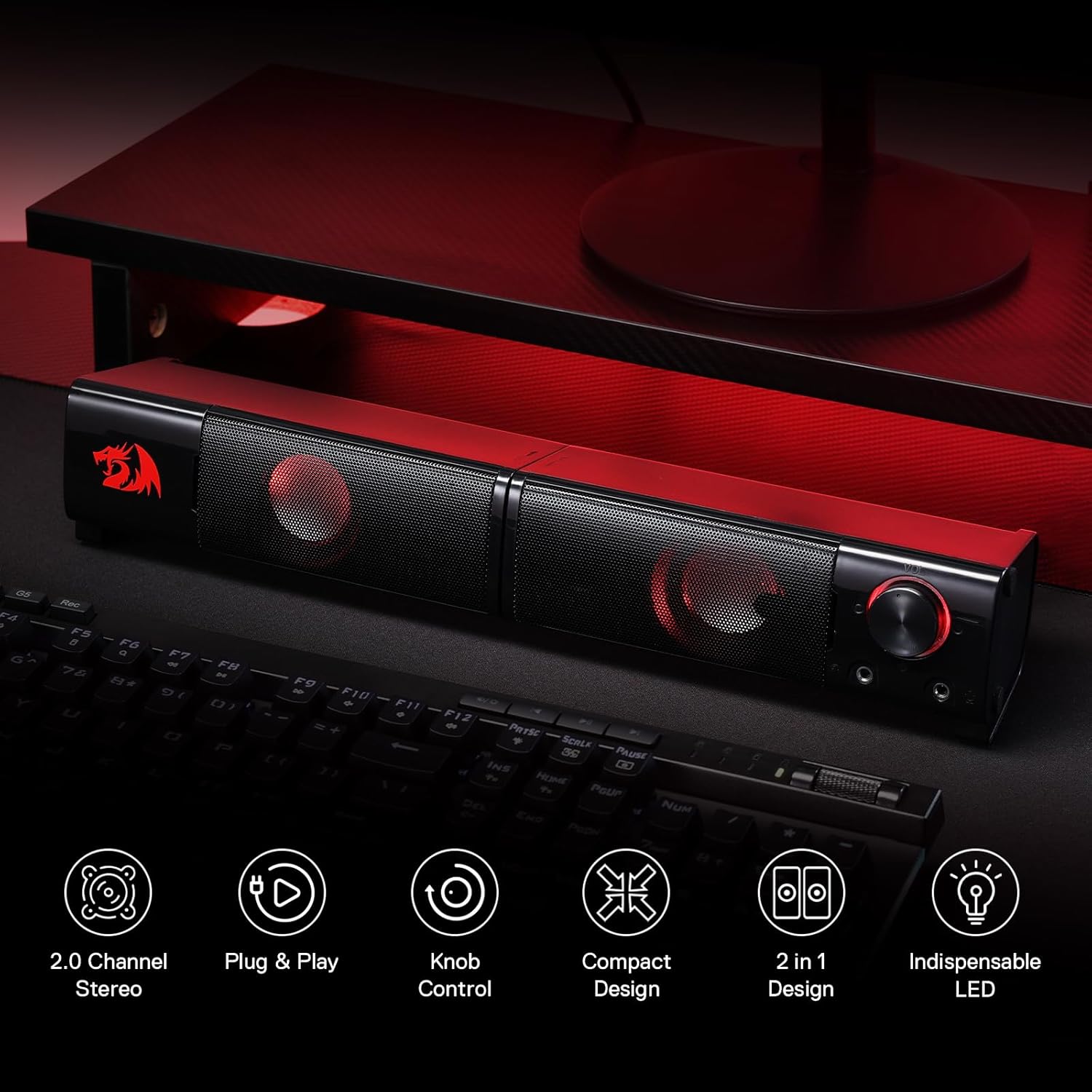 Redragon GS550 PC Gaming Speakers with Quality Bass