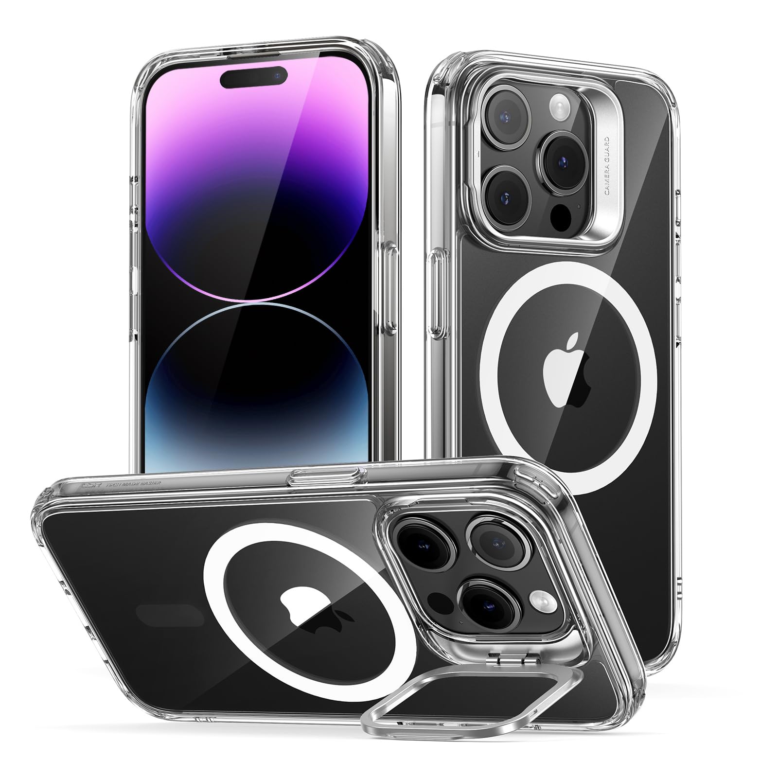 Military-Grade iPhone 16 Pro Max Case with Built-in Stand