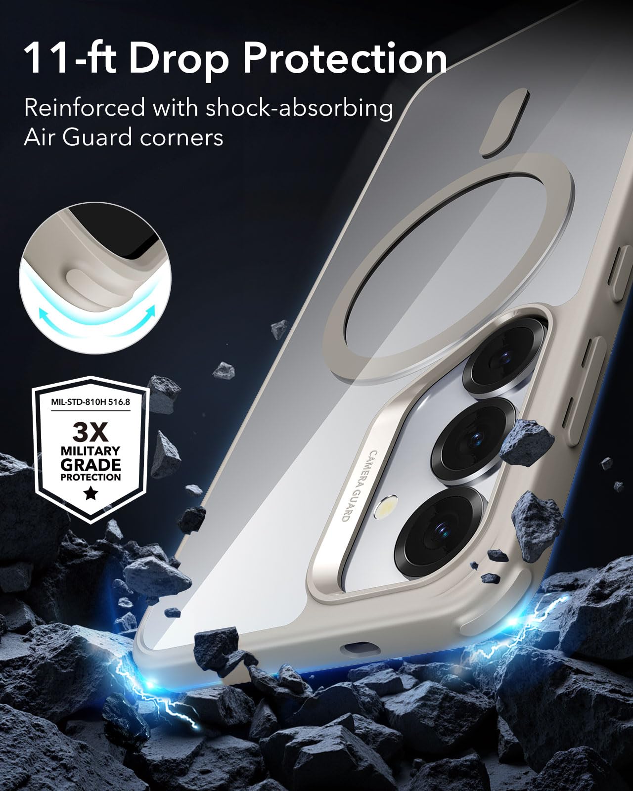 ESR Clear Black Case for Samsung Galaxy S25 Ultra