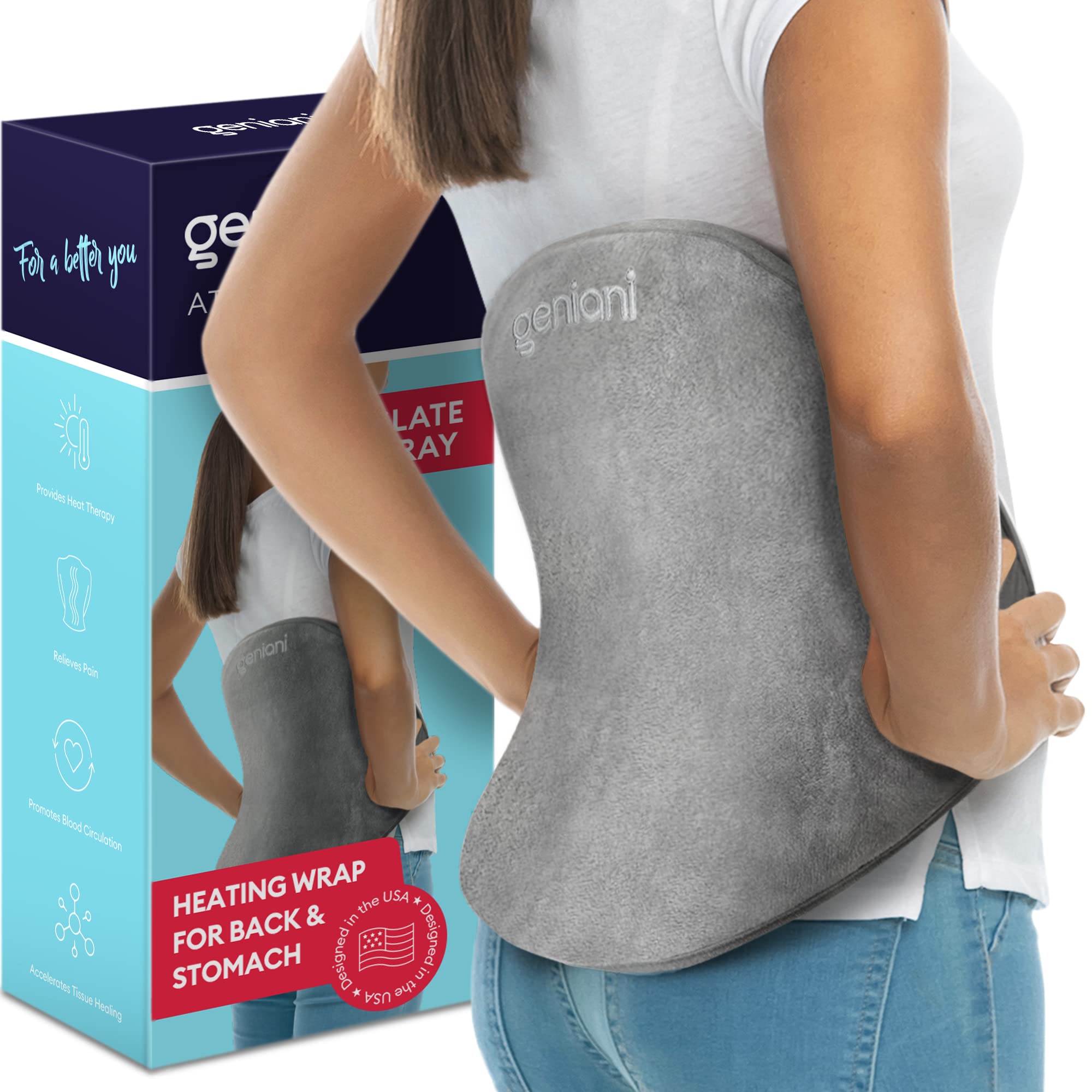 Geniani Large Electric Heating Pad for Pain Relief