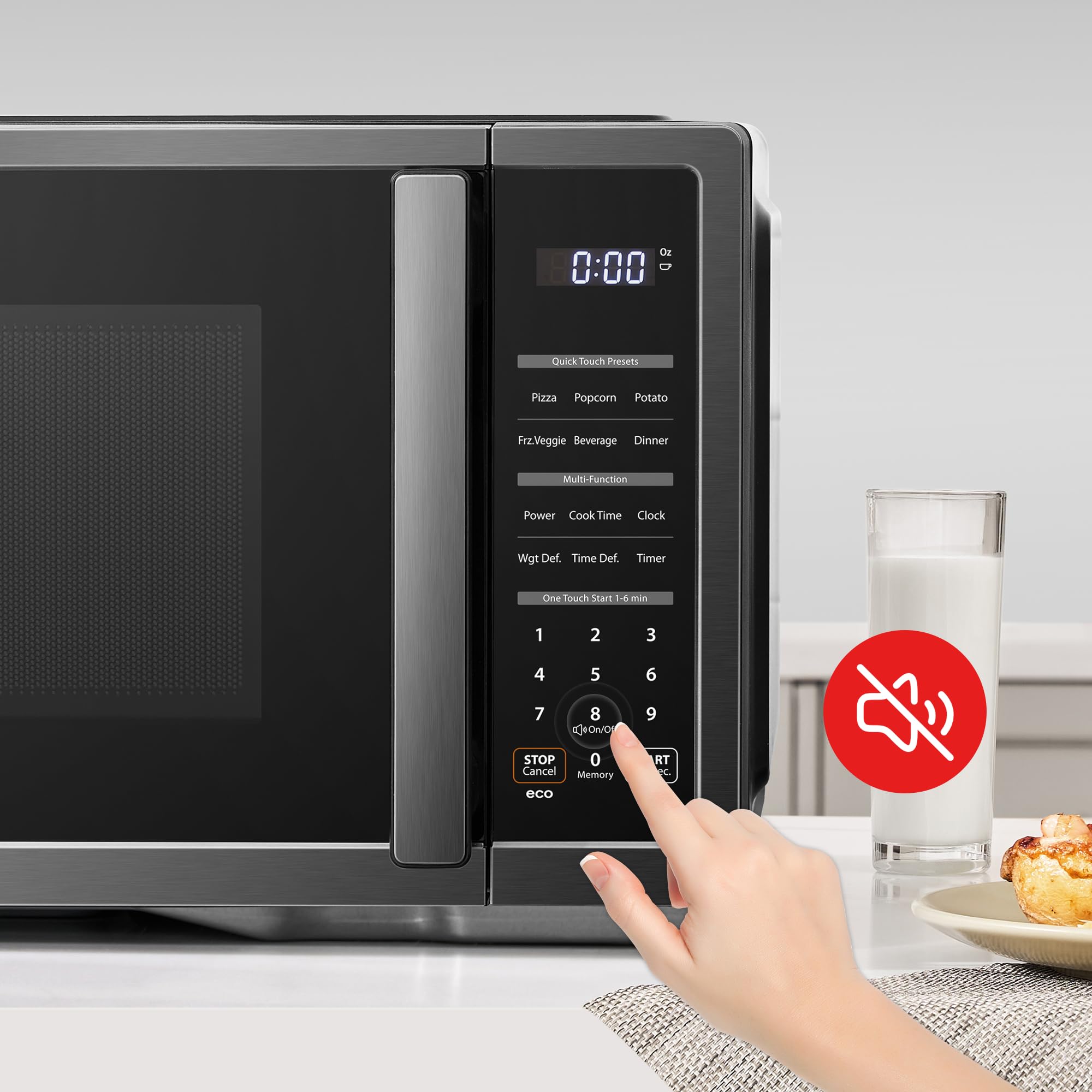 Toshiba Small Countertop Microwave with Child Lock Feature