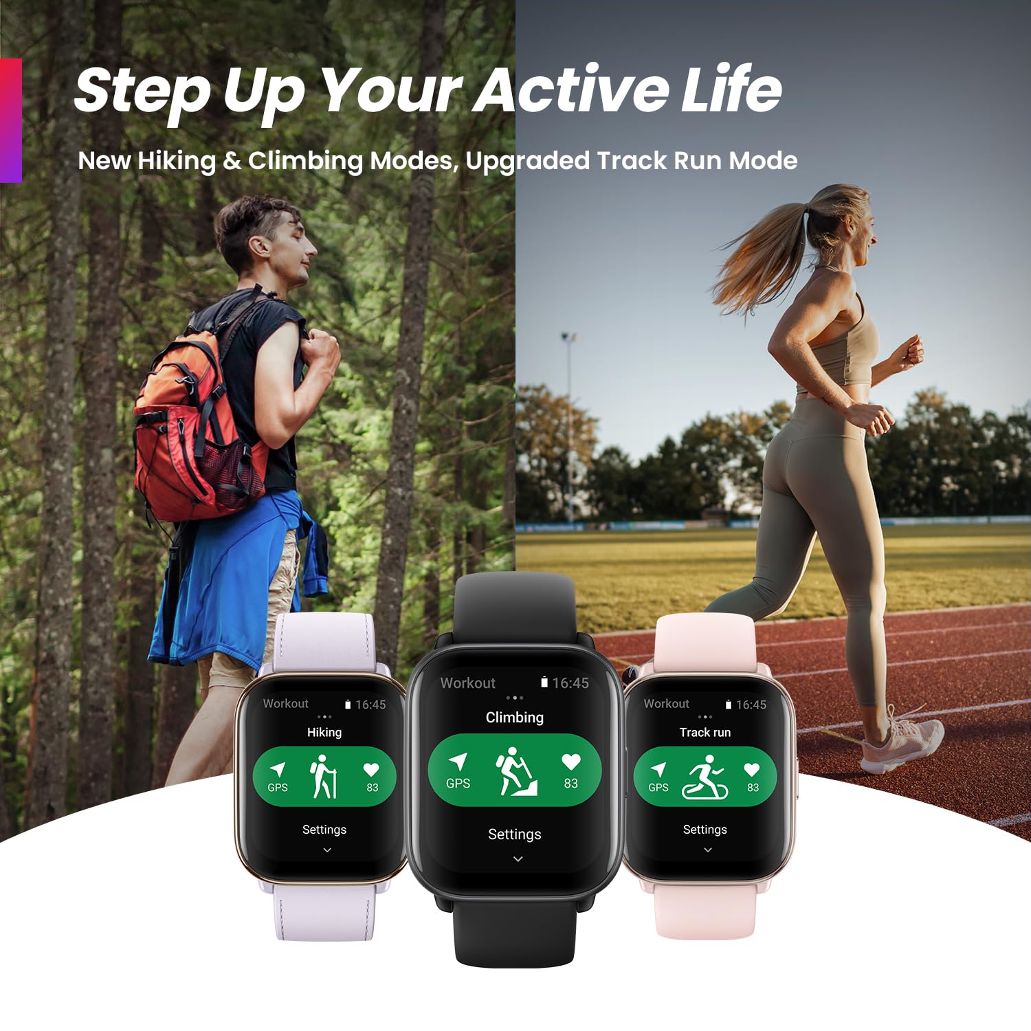 Amazfit Active Smart Watch 42mm GPS with Alexa Built In