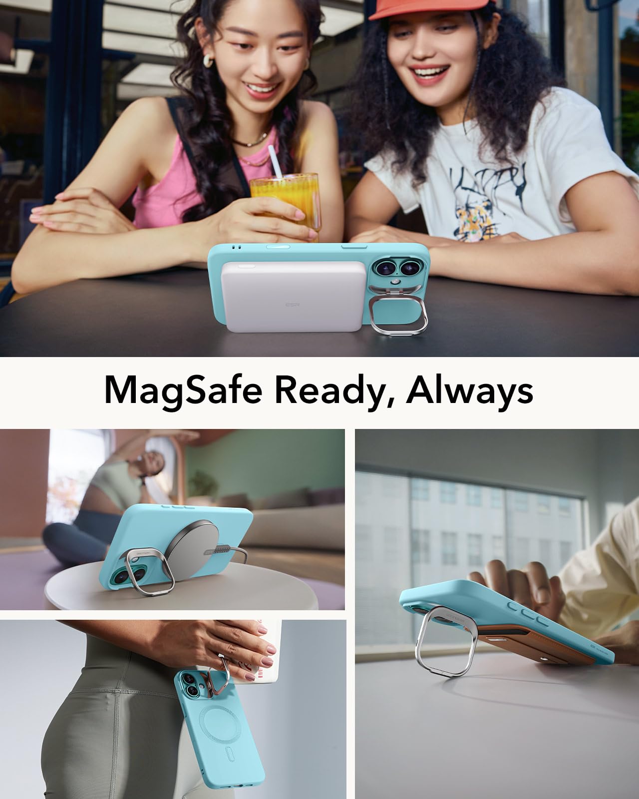 Military-Grade iPhone 16 Pro Max Case with Built-in Stand