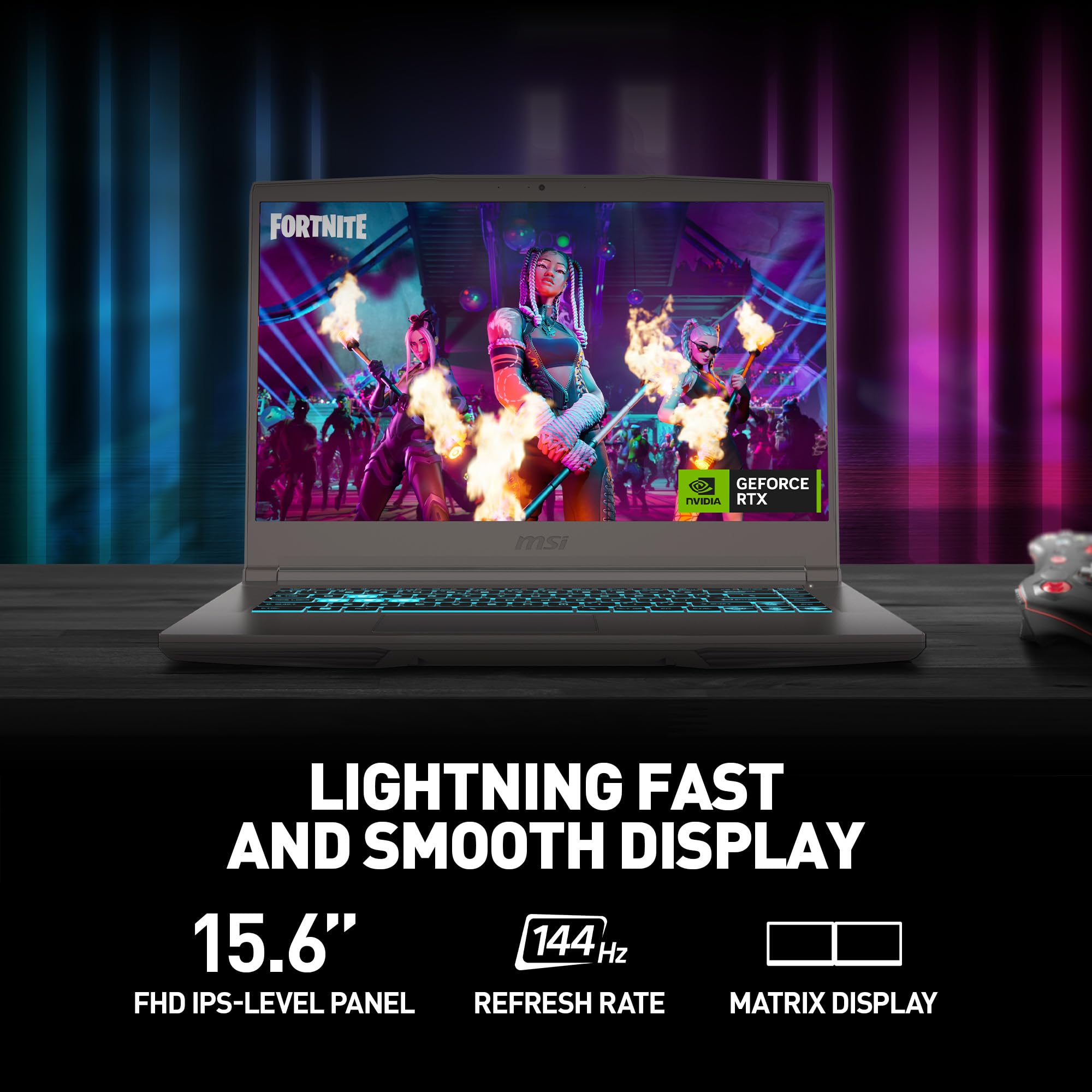 MSI Thin 15 Gaming Laptop with 144Hz FHD Display