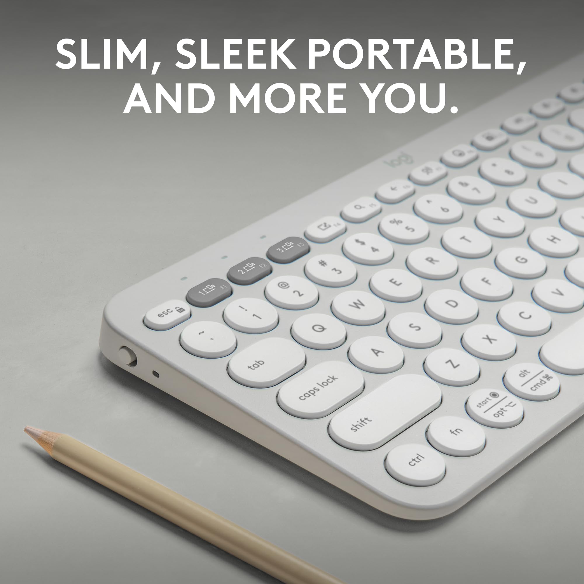 Logitech Pebble K380s Bluetooth Keyboard Slim Portable Design