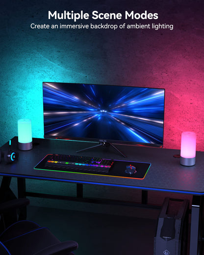 Touch Bedside Table Lamp Rgb 3 Way Dimmable Nightstand