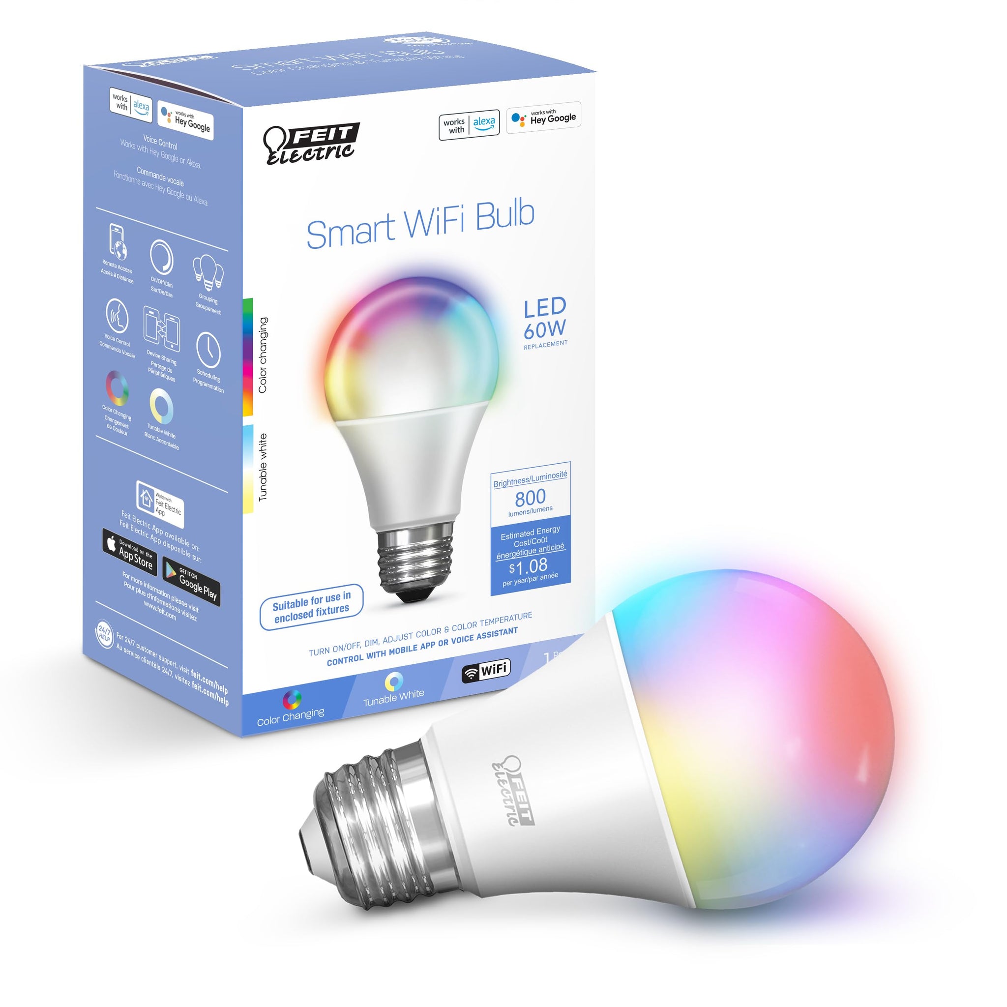 Smart RGB Color Changing LED Bulbs for Home Automation