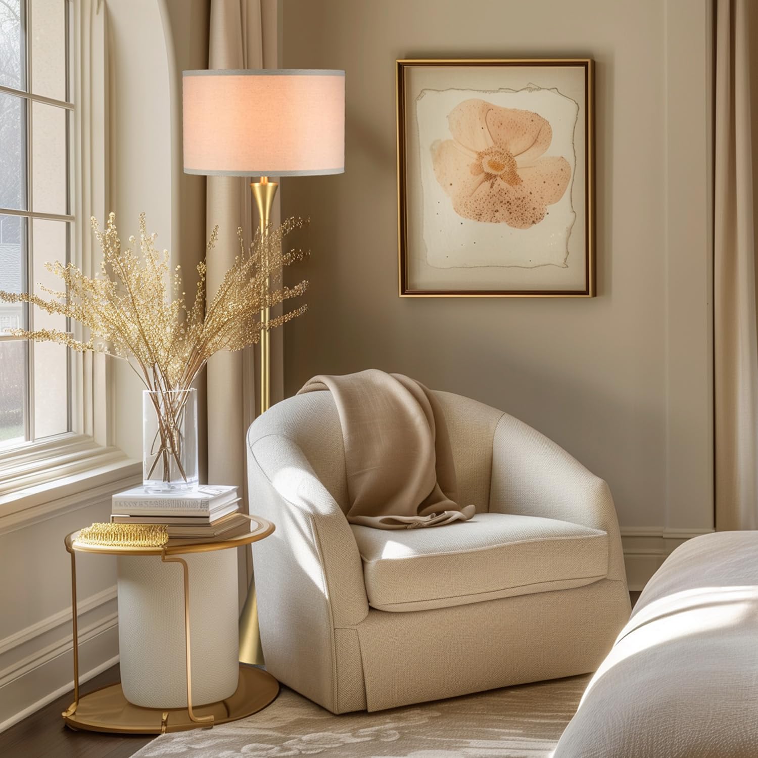 Modern 58 Inch Floor Lamp with Geometric Design