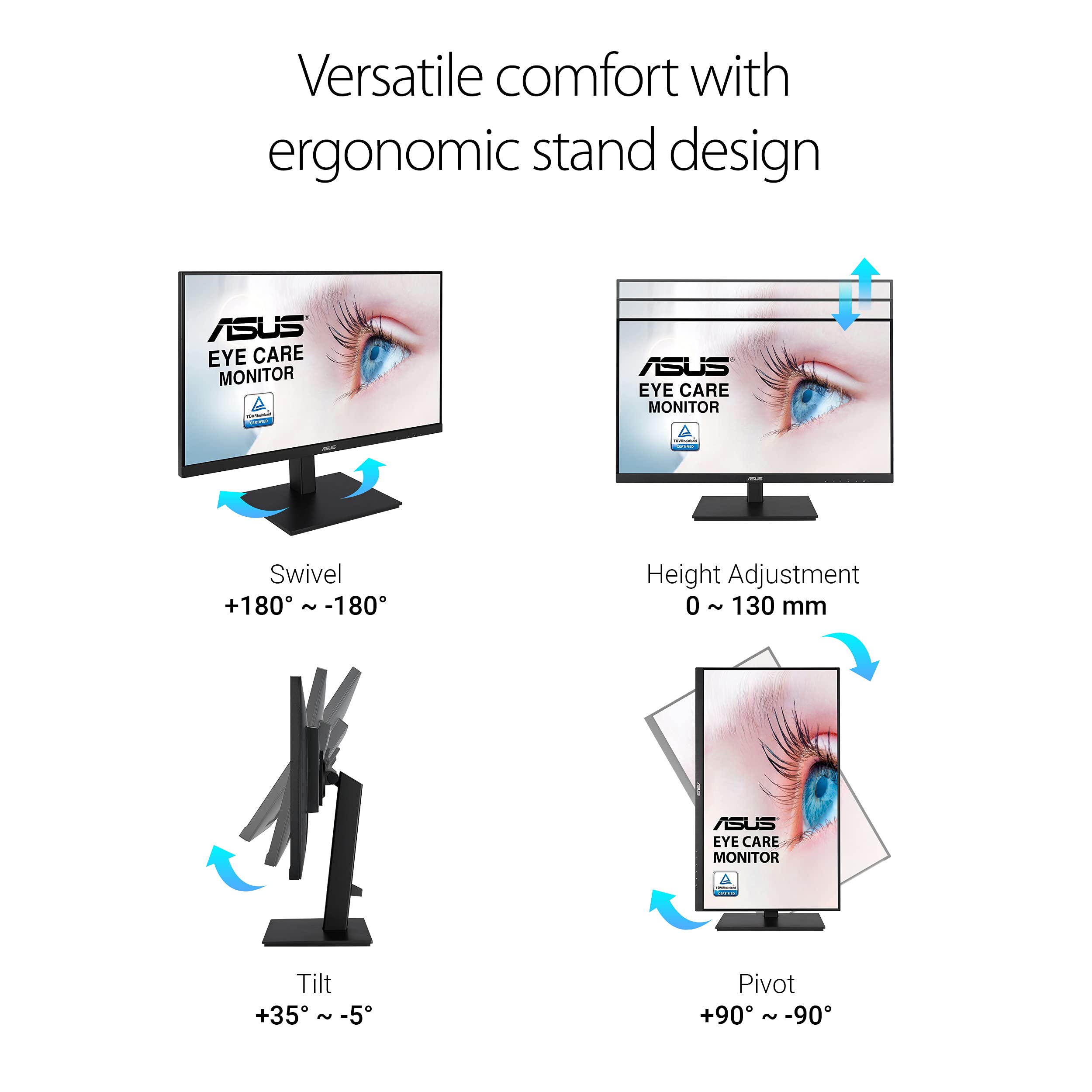 ASUS 24 Inch Full HD Eye Care Monitor with 120Hz Refresh Rate