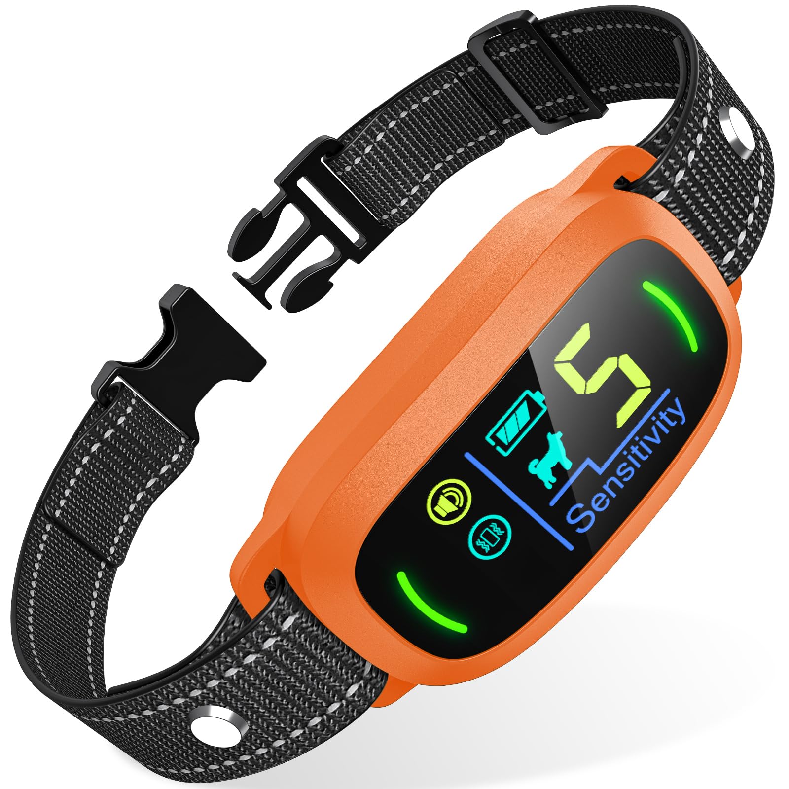 Rechargeable Dog Bark Collar with Adjustable Sensitivity Levels