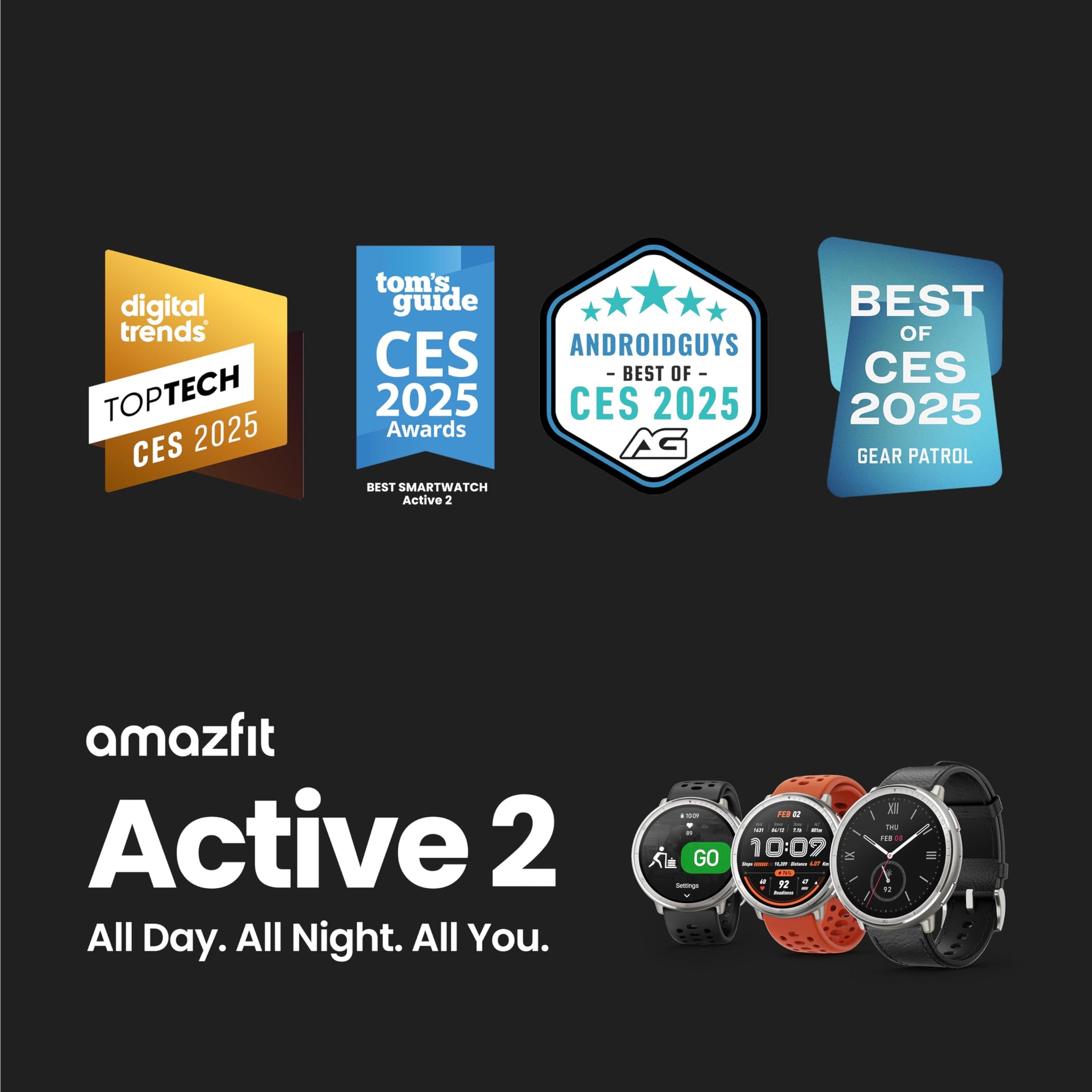 Amazfit Active 2 Smartwatch Fitness Tracker Long Battery