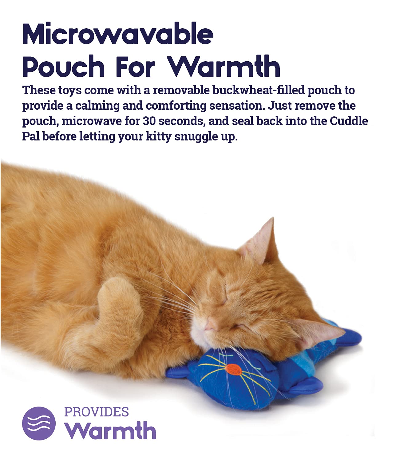 Calming Cat Toy with Purring Sound for Stress Relief