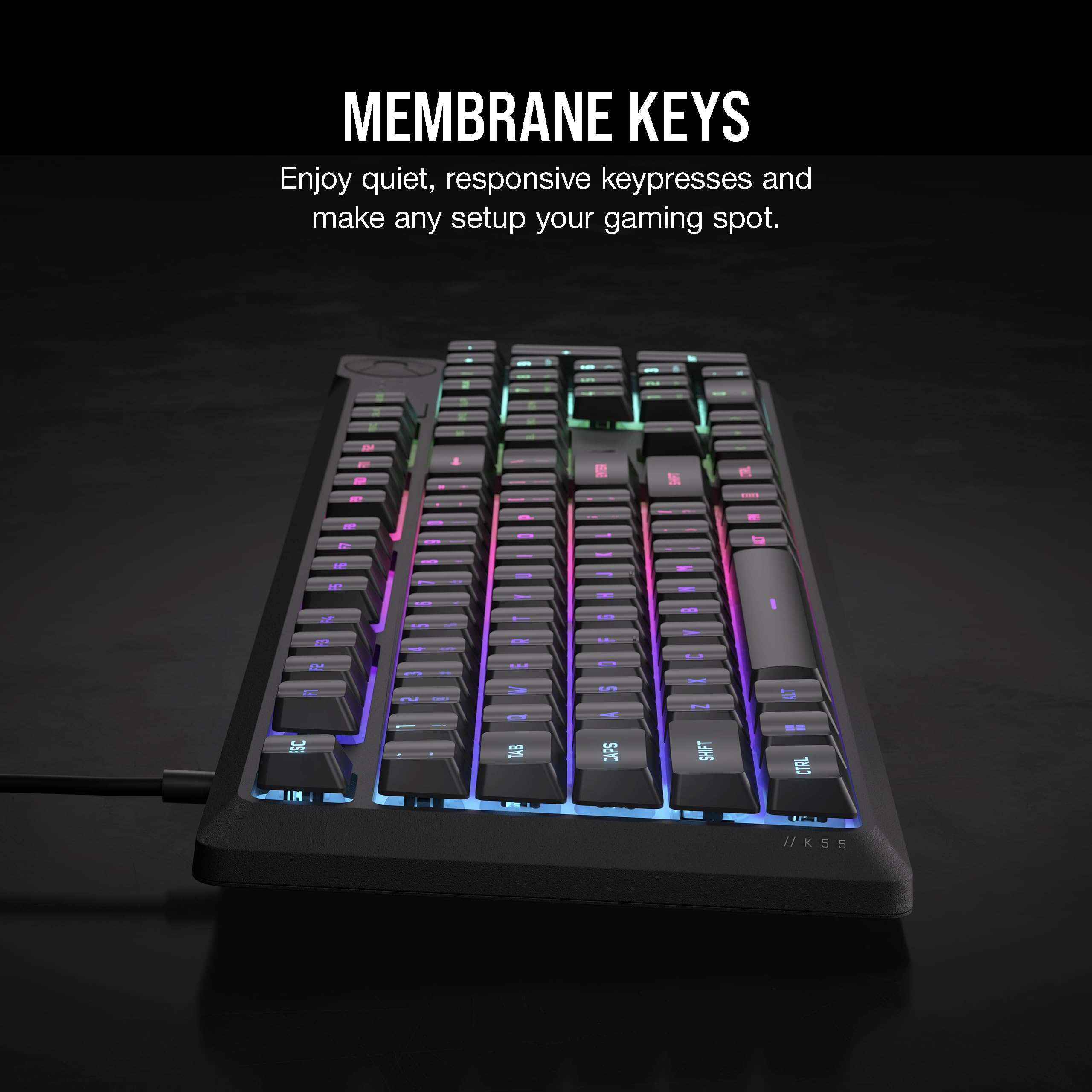 Corsair K55 RGB Pro Gaming Keyboard with Macro Keys