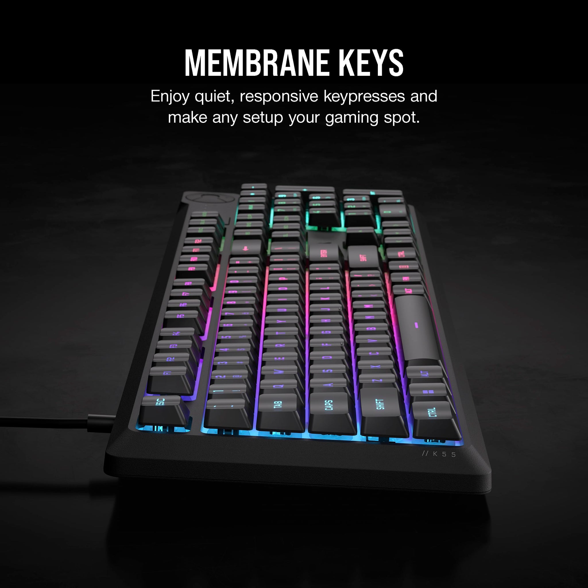 Corsair K55 RGB Pro Gaming Keyboard with Macro Keys