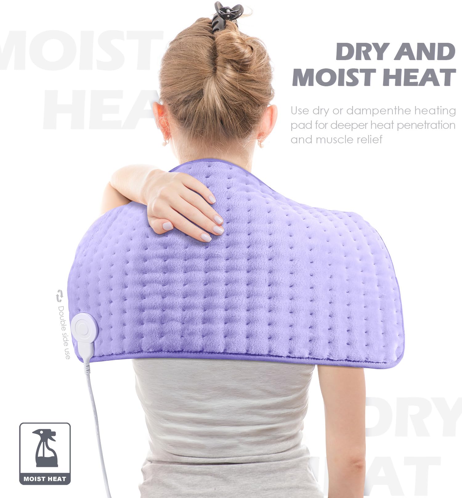 Electric Heating Pad for Back Pain Relief with Auto Off