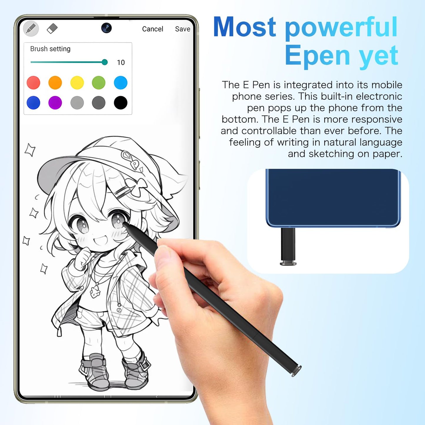 MMY I25 Ultra Unlocked Phone Built In Pen 6.99in 16GB 512GB Android 14 5G Green