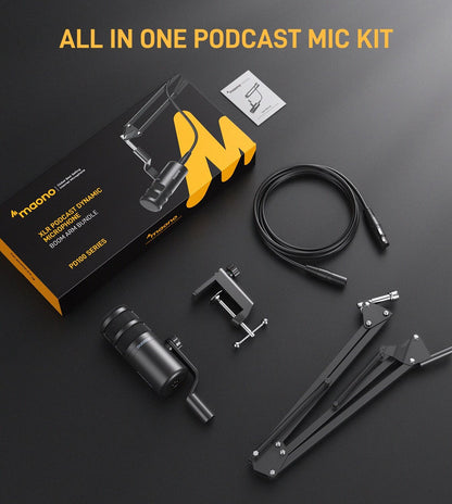 Maono PD100 XLR Cardioid Dynamic Podcast Microphone