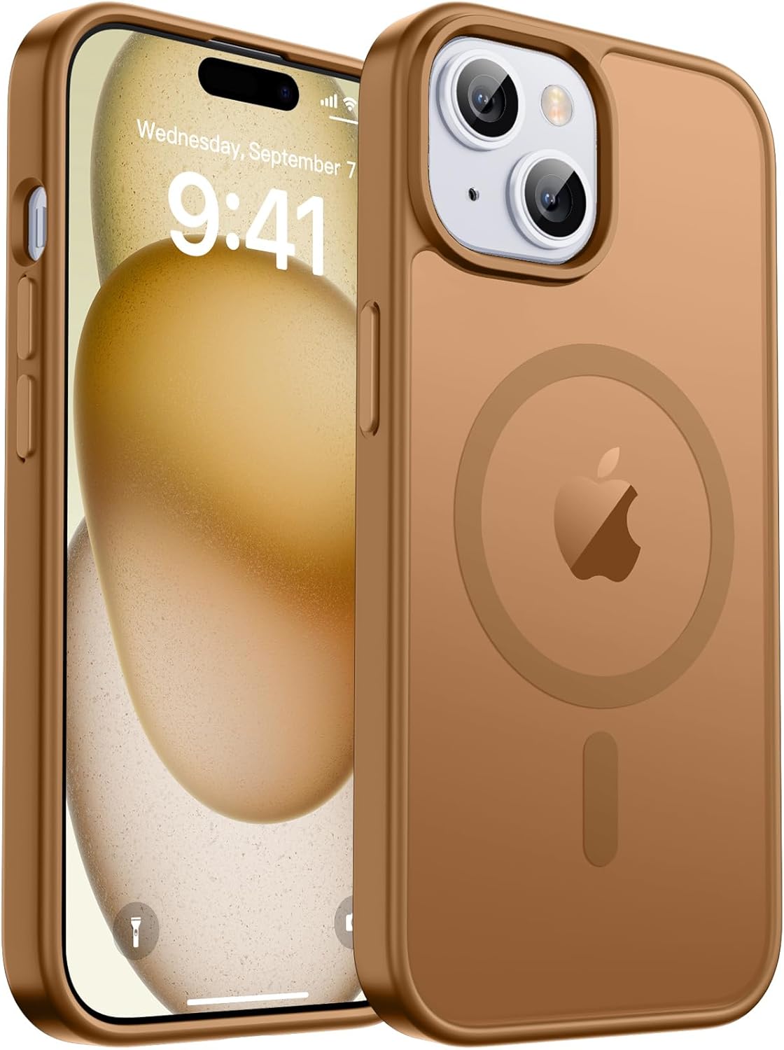 MagSafe Compatible iPhone 14 15 Case Matte Shockproof Anti Scratch Black