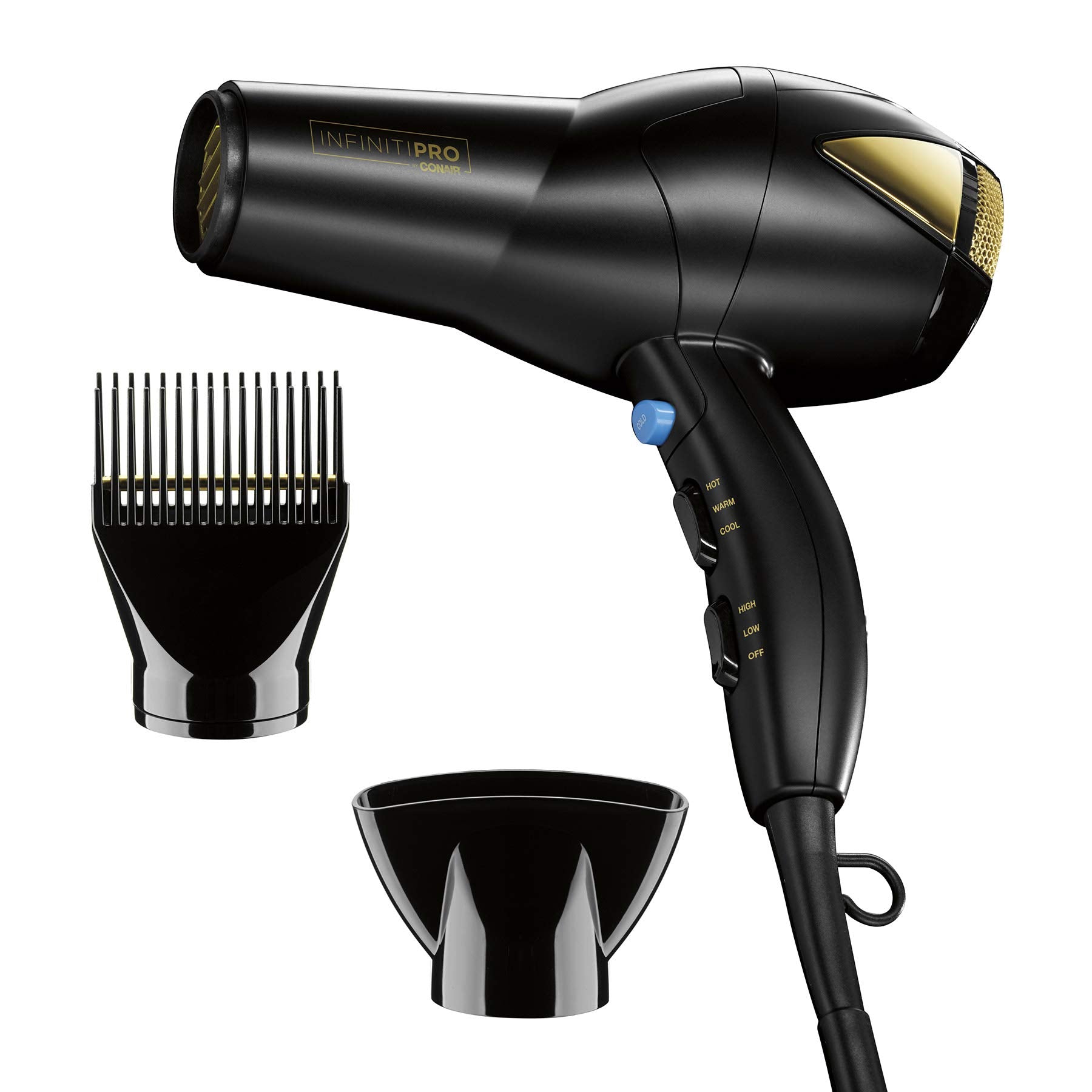 InfinitiPRO Hair Dryer with Diffuser for Frizz Free Curls