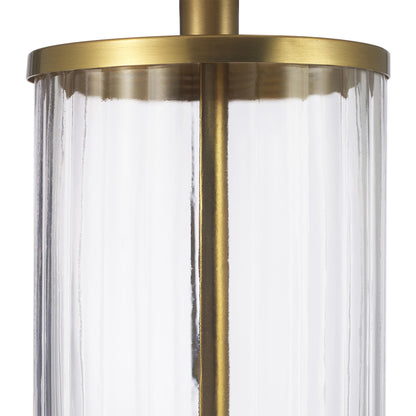 Maya 21 Inch Clear Glass Fillable Table Lamp