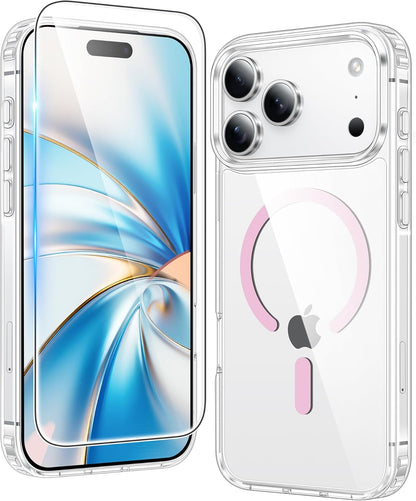 FNTCASE Clear Case For iPhone 17 Pro Max Screen Protector