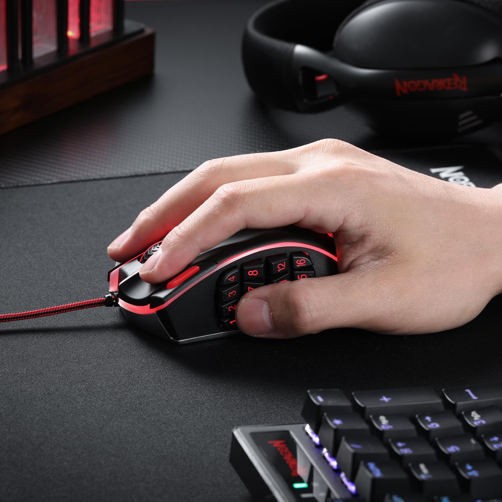Redragon M908 RGB Gaming Mouse with 12 Programmable Buttons
