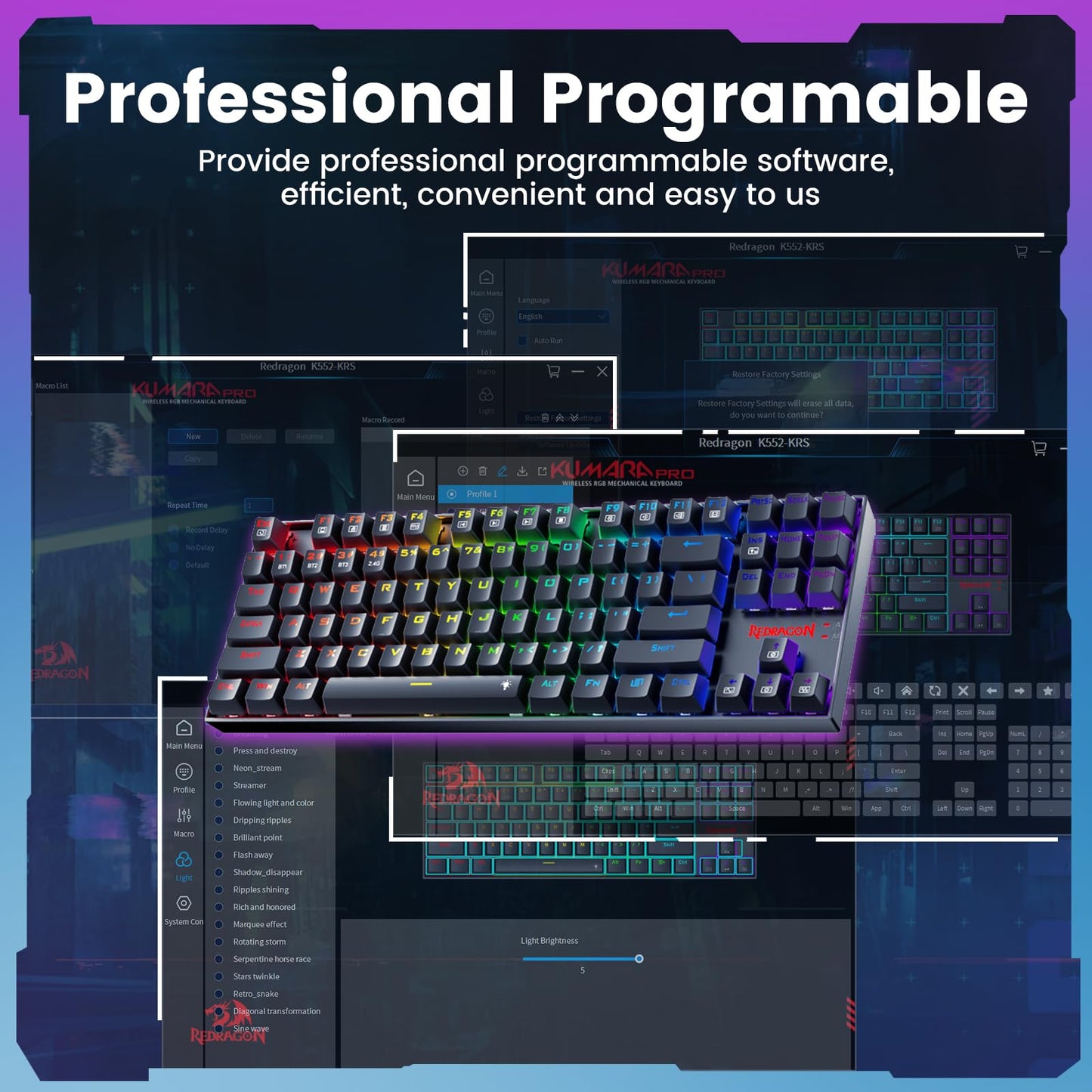 Redragon K552 Mechanical Gaming Keyboard with Red Switches
