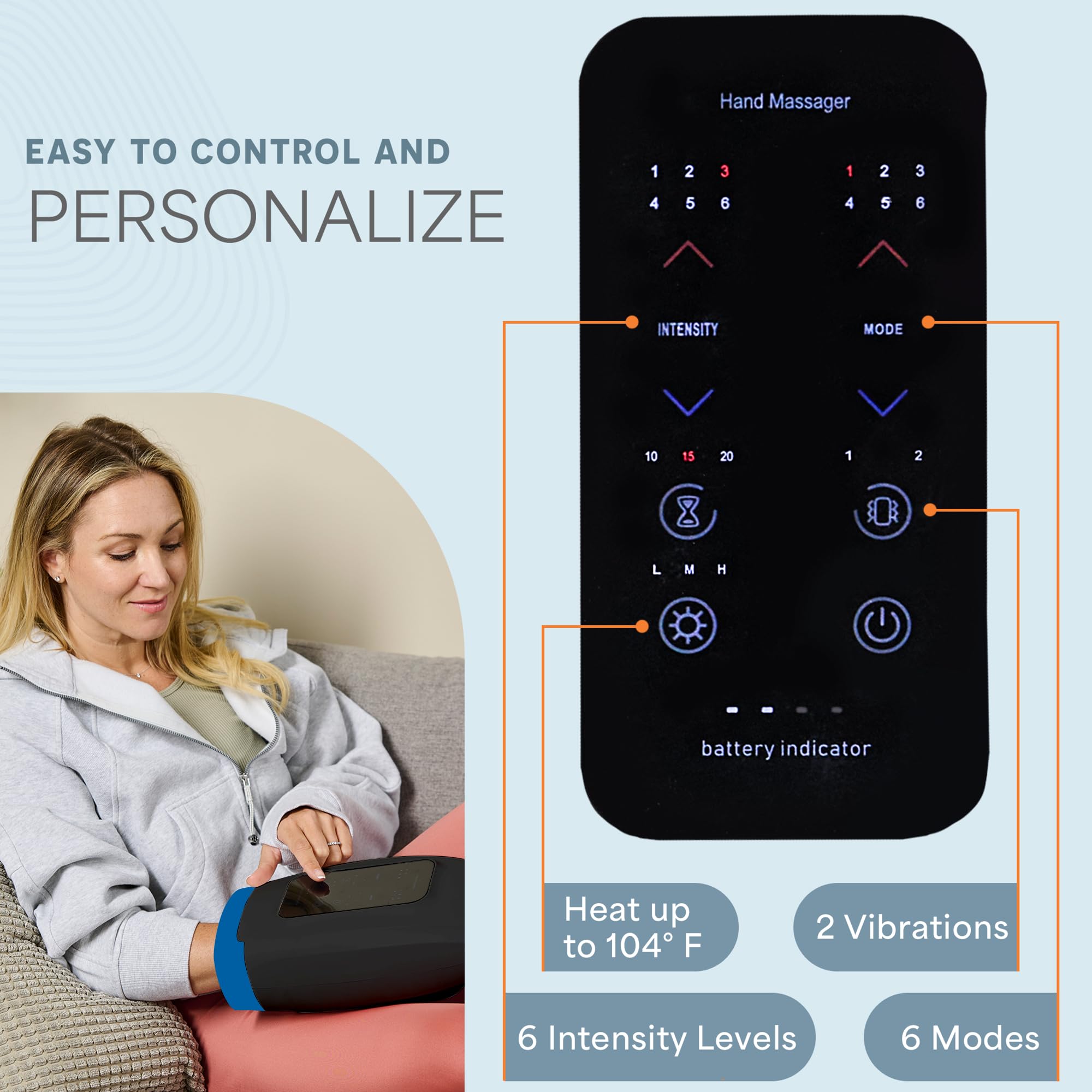 LifePro Legra Hand Massager with Heat and Compression