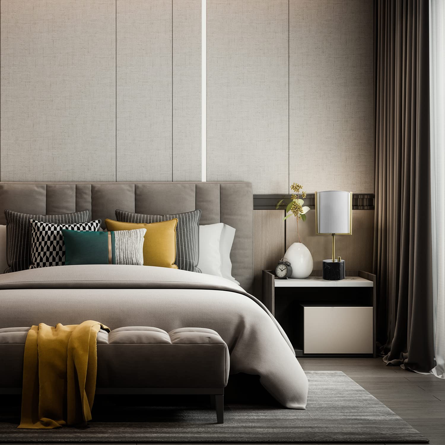 Metallic Gray Table Lamp with Dual Pull Chains for Versatile Lighting