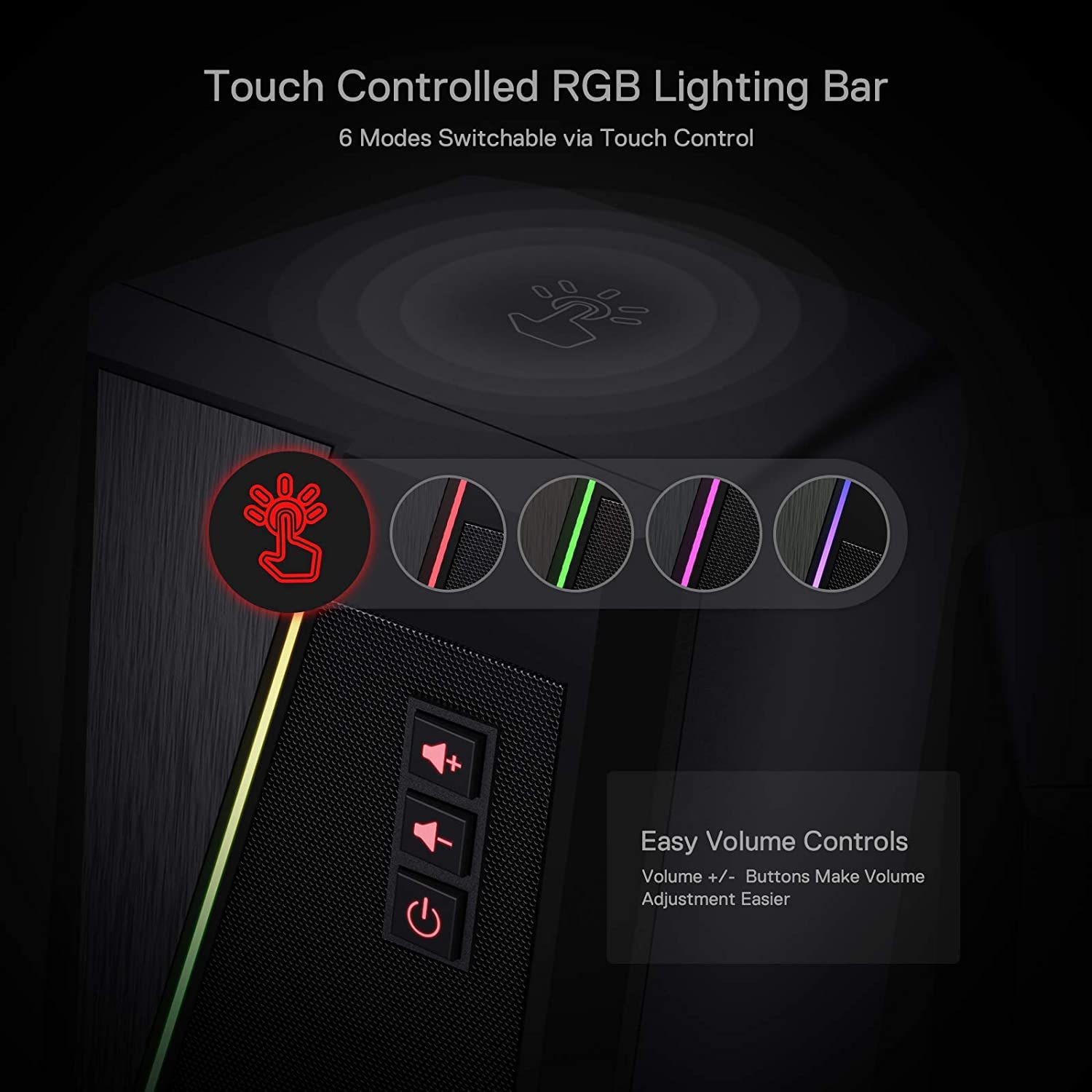 Redragon GS520 RGB Desktop Speakers with Enhanced Sound