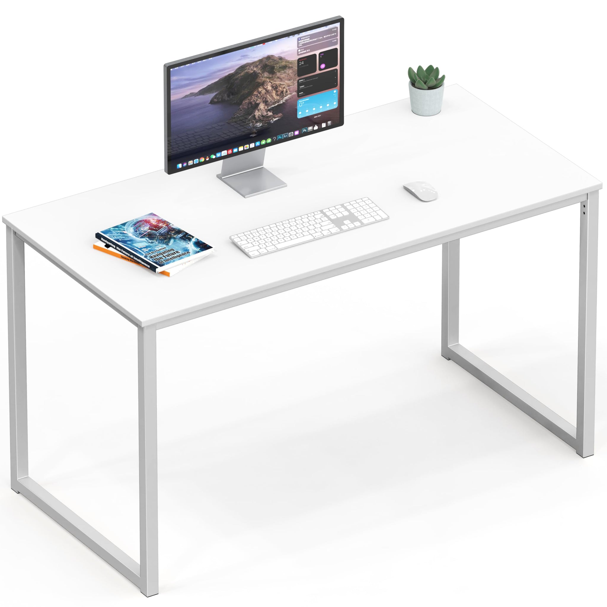 SHW 48 Inch Black Home Office Computer Desk