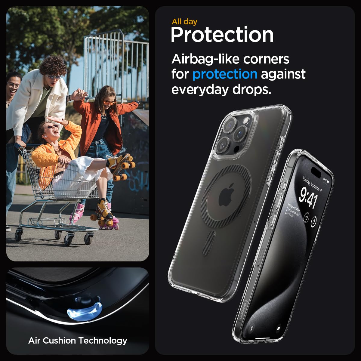 Spigen iPhone 16 Case with MagSafe Military-Grade Protection