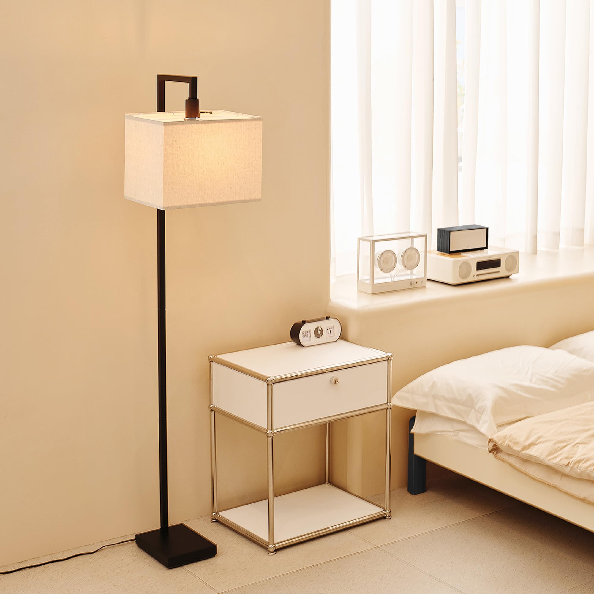 Modern 58 Inch Floor Lamp with Geometric Design