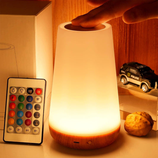 THAUSDAS Dimmable Touch Night Light RGB Colors For Bedroom