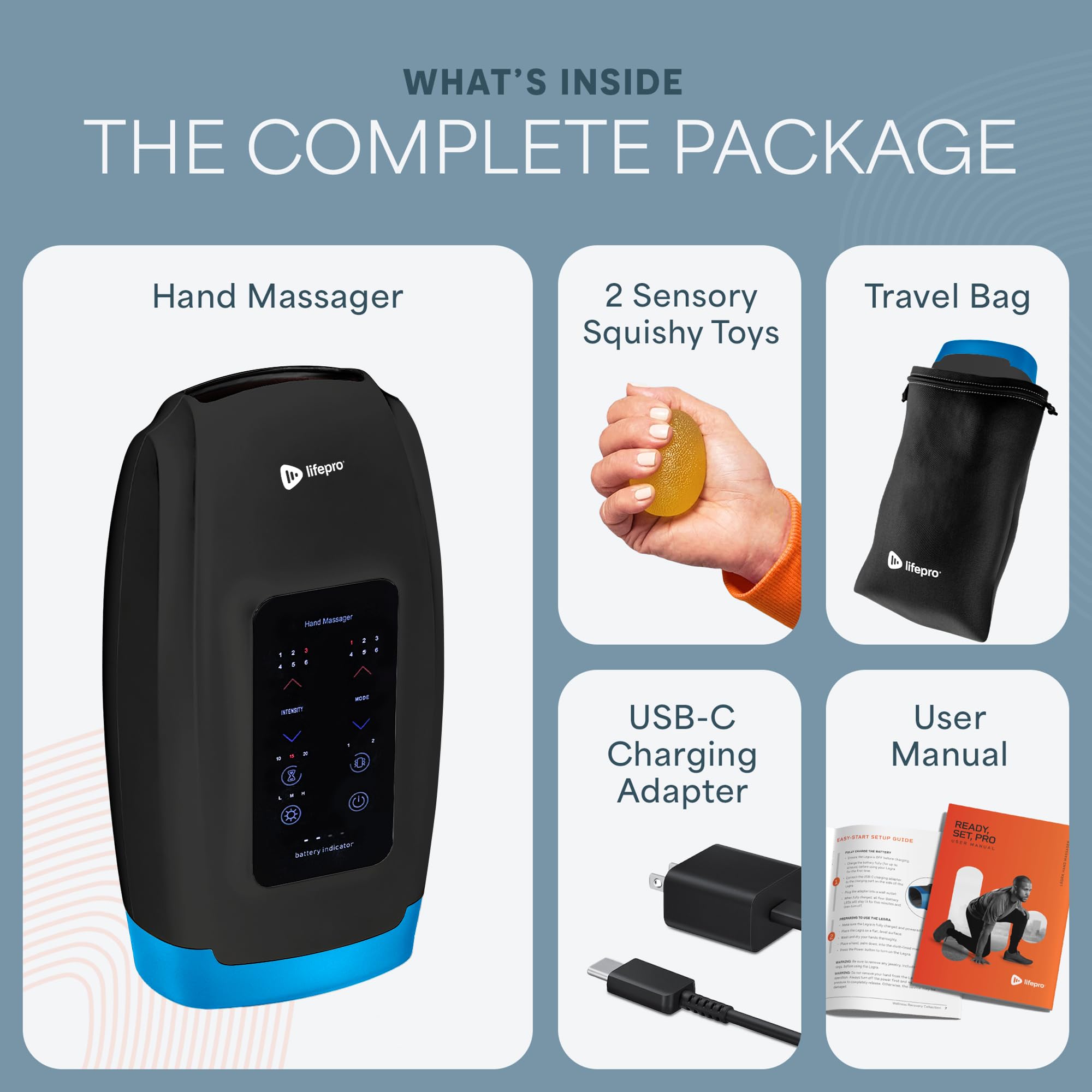 LifePro Legra Hand Massager with Heat and Compression