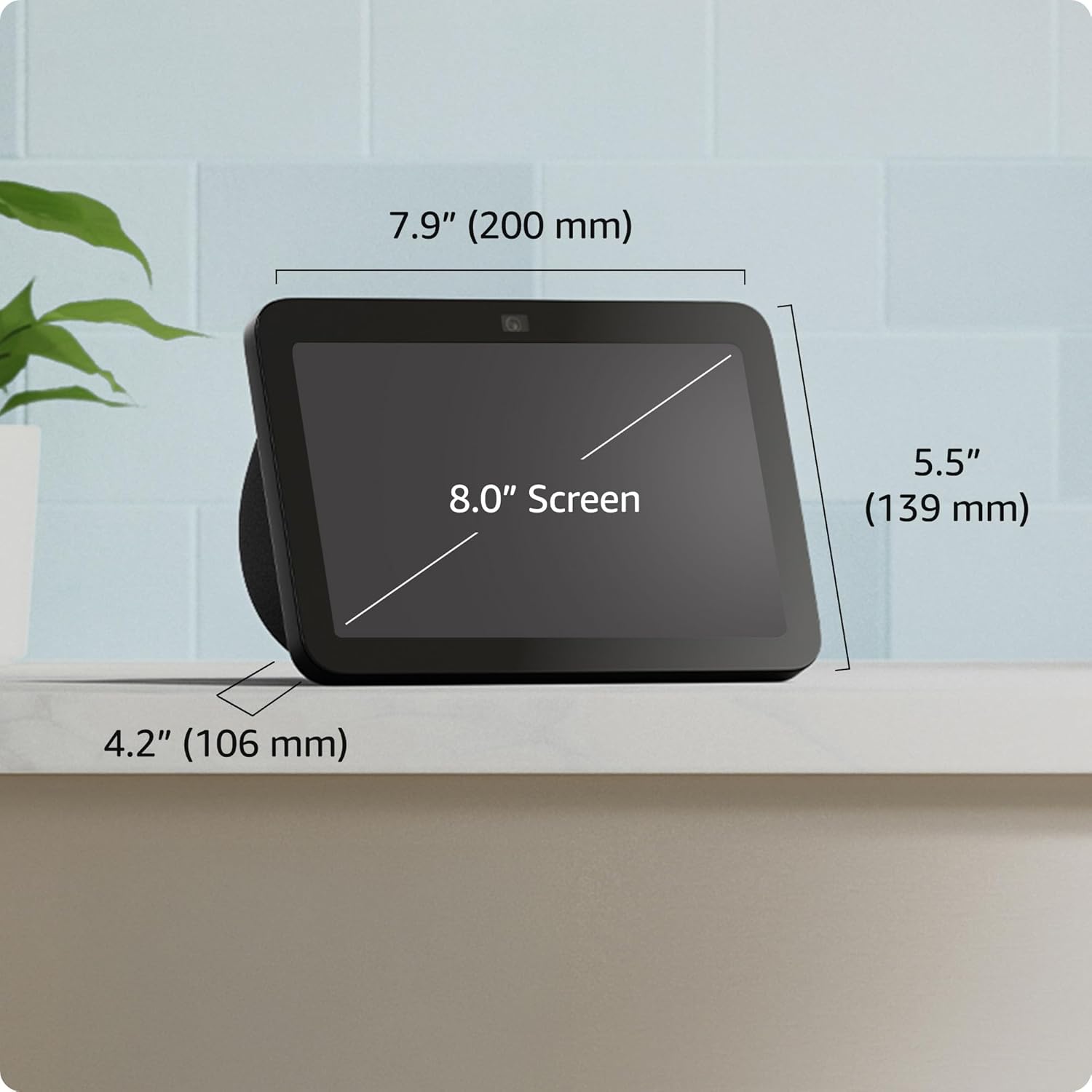 Echo Show 8 With Spatial Audio Smart Home Hub Charcoal