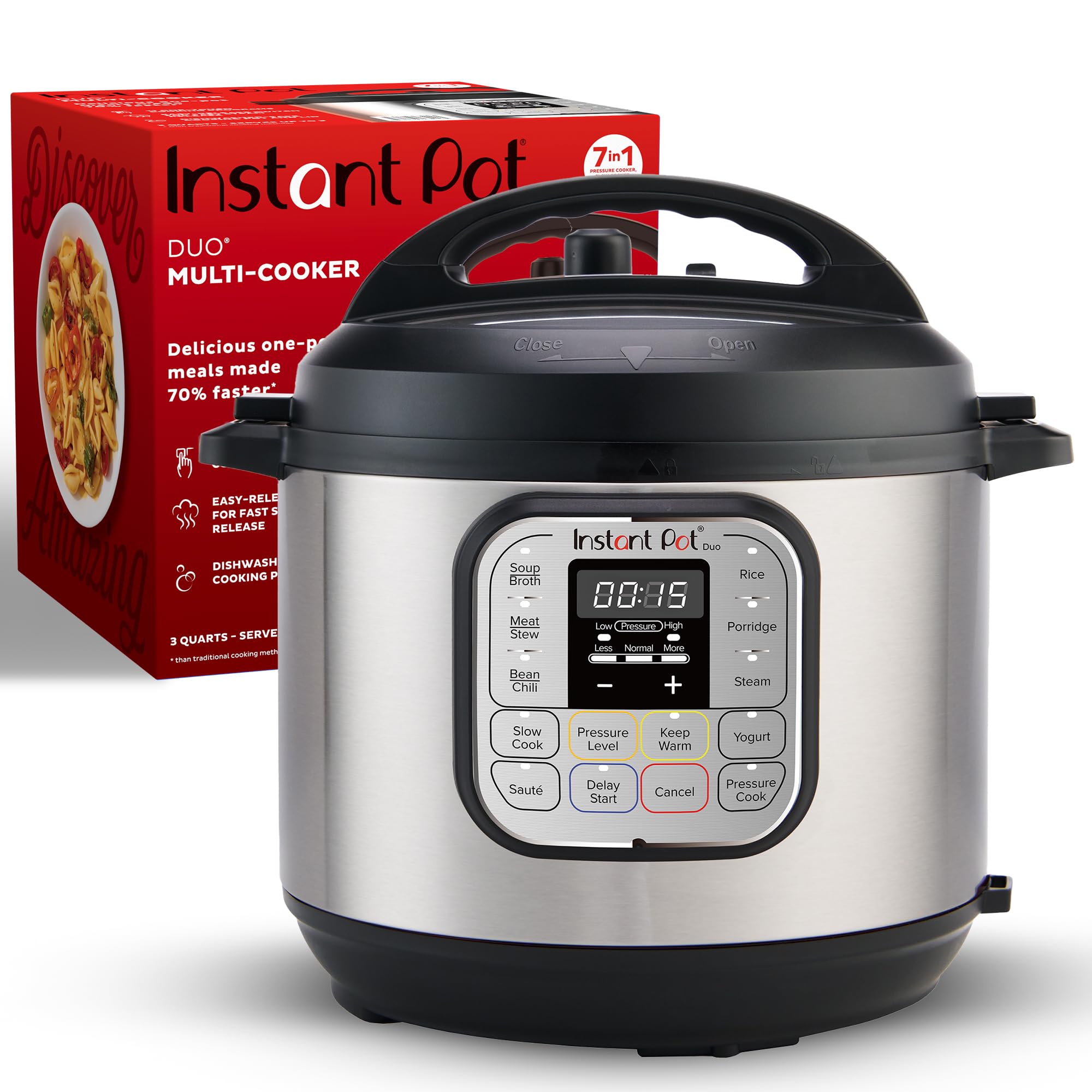 Instant Pot Duo Mini Electric Pressure Cooker with Recipe App
