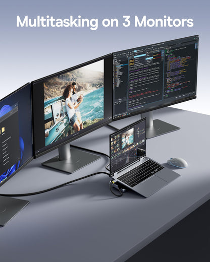 Baseus 4K Multiport Docking Station Dual HDMI DP USB Hub PD