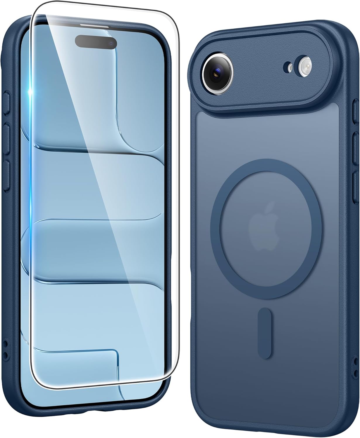 FNTCASE IPhone 16 Case Clear Magnetic MagSafe Screen Protector Drop Proof Rugged