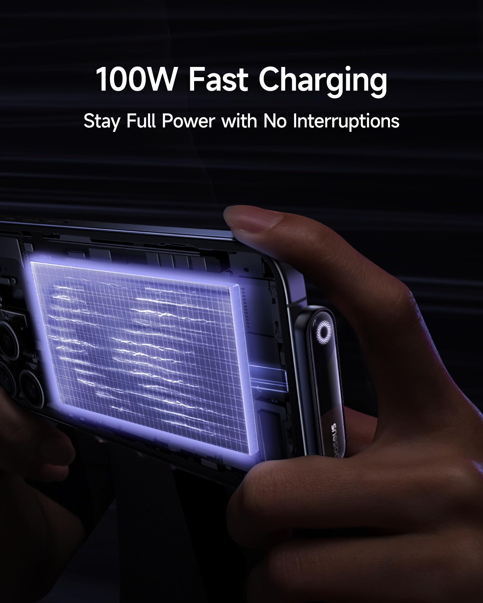 Baseus 100W Fast Charging USB C Cable with Light
