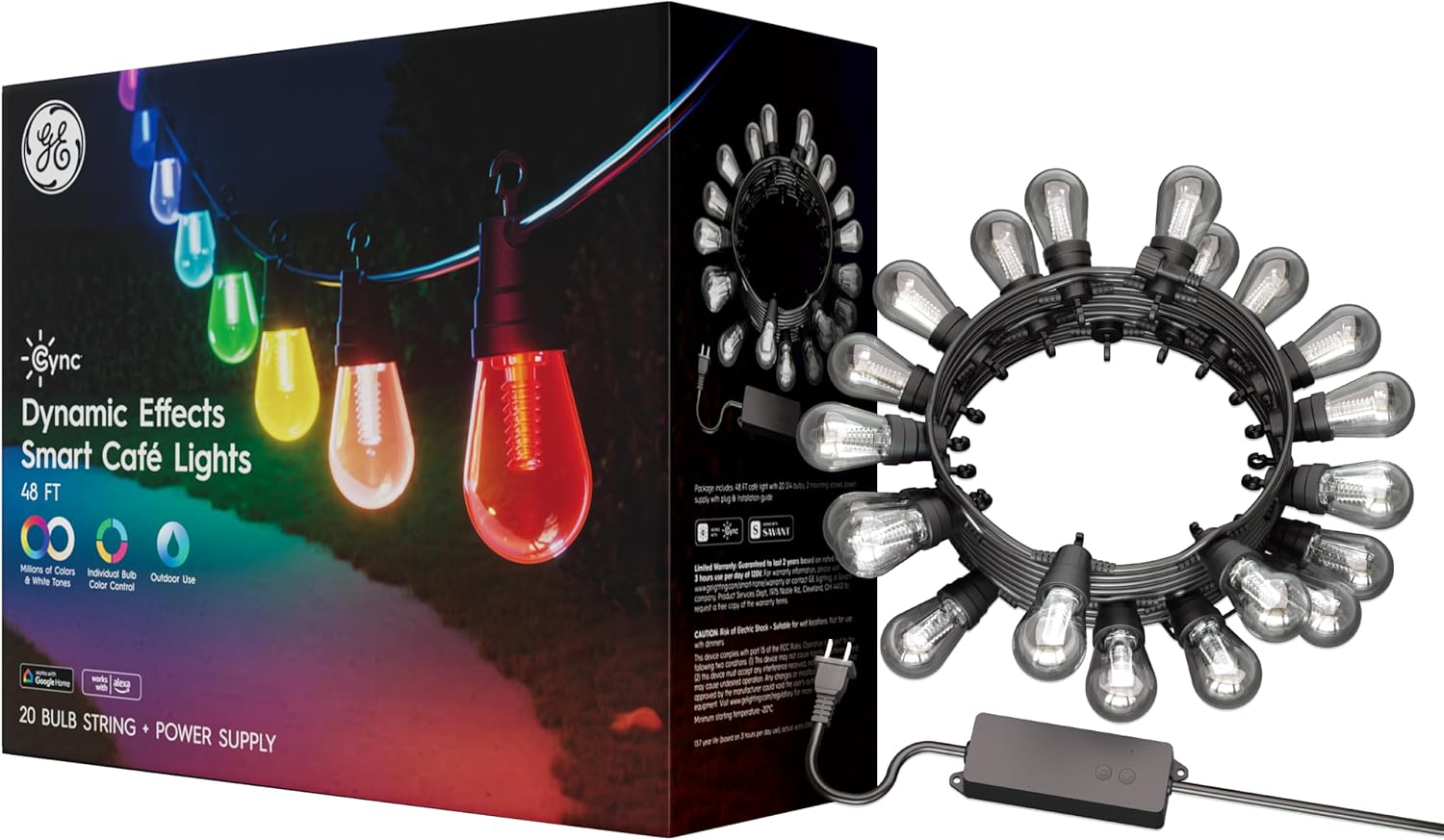 Cync GE Smart Color Changing Patio String Lights